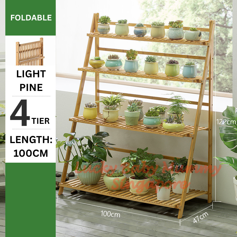 【Type B】Multi Layer Tier Bamboo Plant Rack