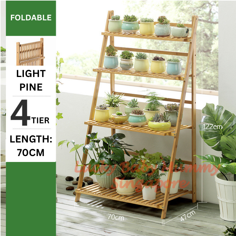 【Type B】Multi Layer Tier Bamboo Plant Rack