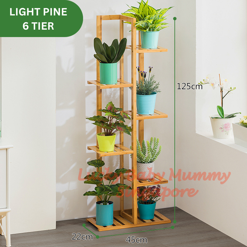 【Type B】Multi Layer Tier Bamboo Plant Rack
