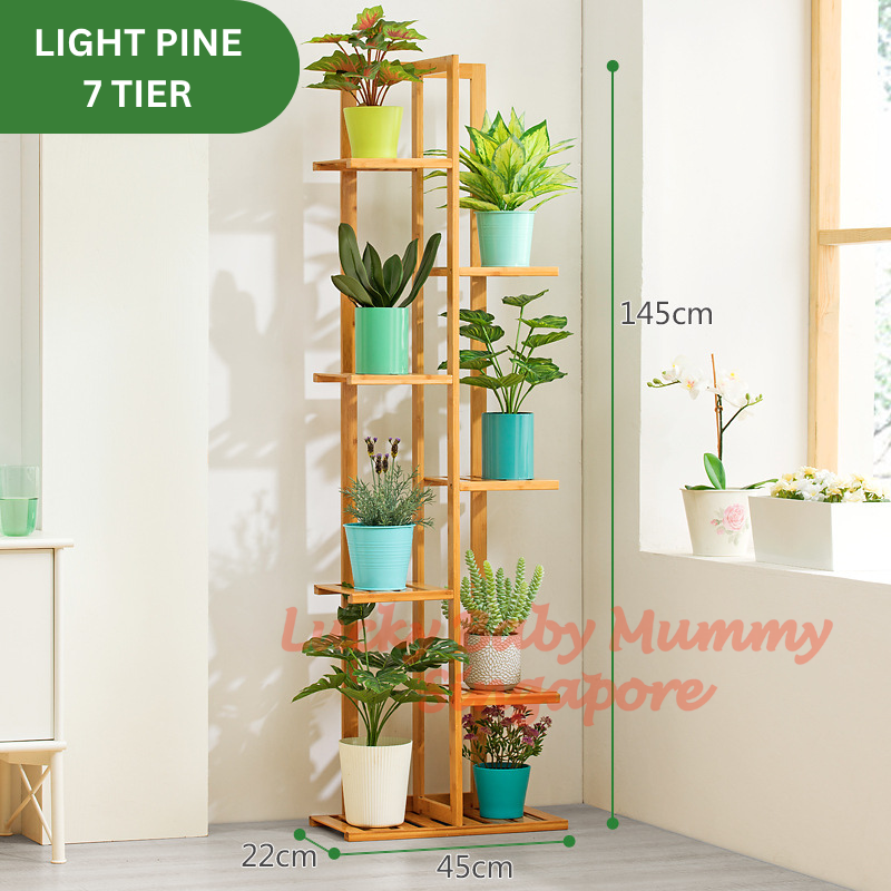 【Type B】Multi Layer Tier Bamboo Plant Rack