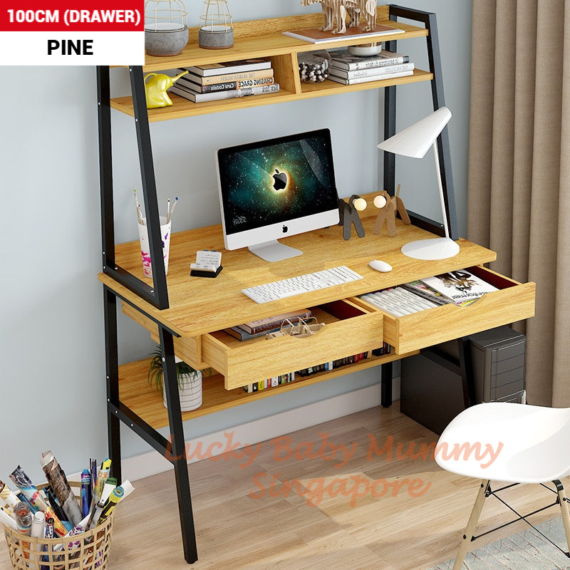 【A68】Computer Tables with Bookshelf