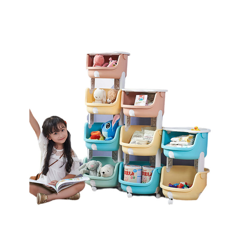 Kids Toy Storage Rack with Wheel