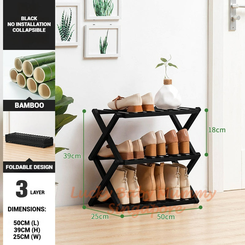 Minimalist Bamboo Shoe Rack Installation Free