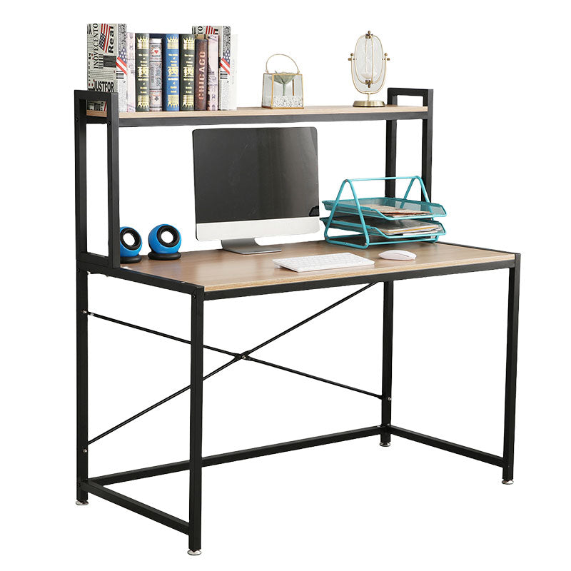 Simple Table with Bookshelf Computer Table Study Desk