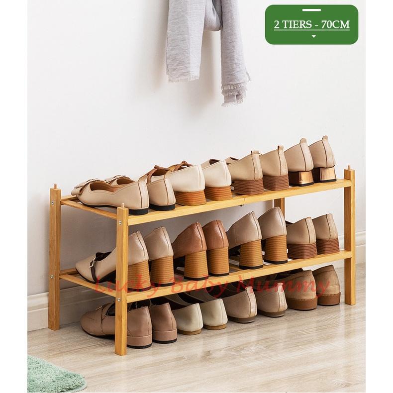 Stackable Bamboo Shoes Rack