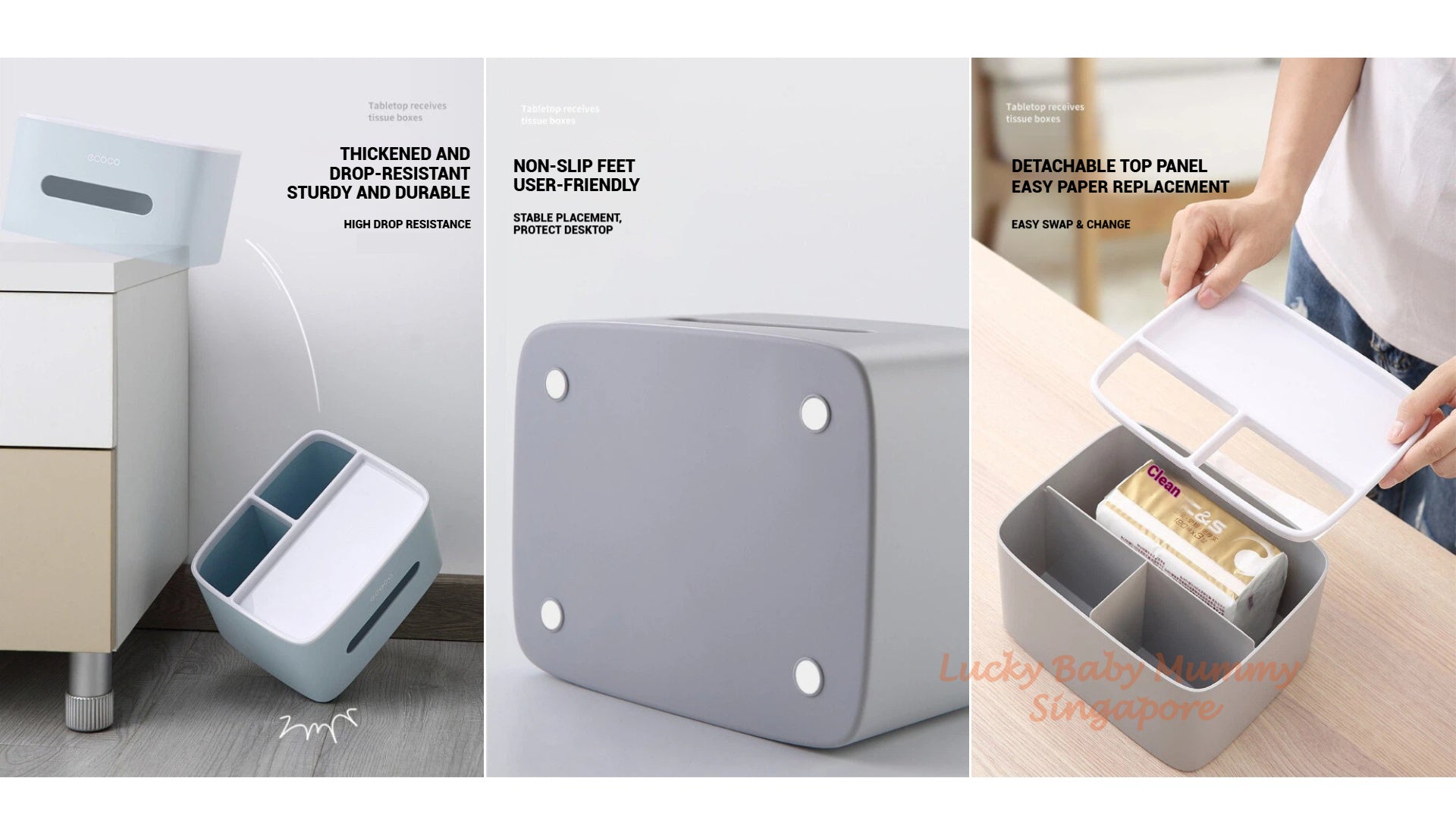 Ecoco Square Tissue Box