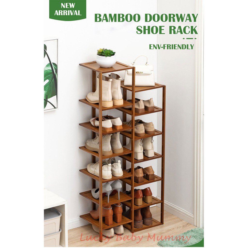 Bamboo Doorway Shoe Rack