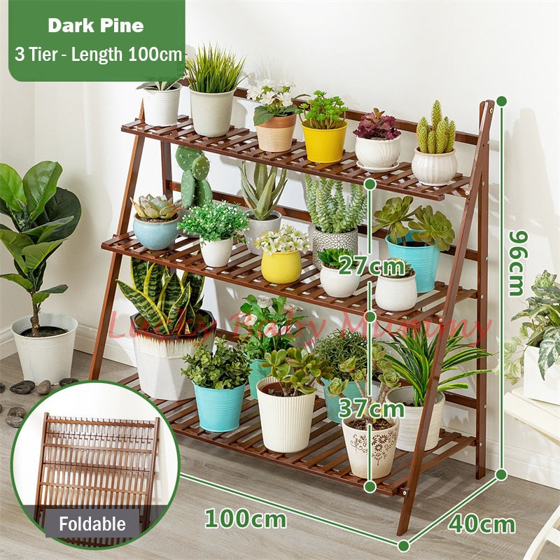 【Type B】Multi Layer Tier Bamboo Plant Rack