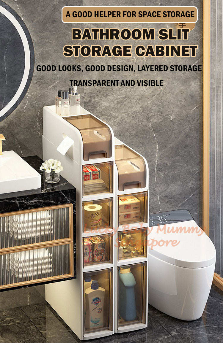 Bathroom Slim Storage Cabinet Drawers