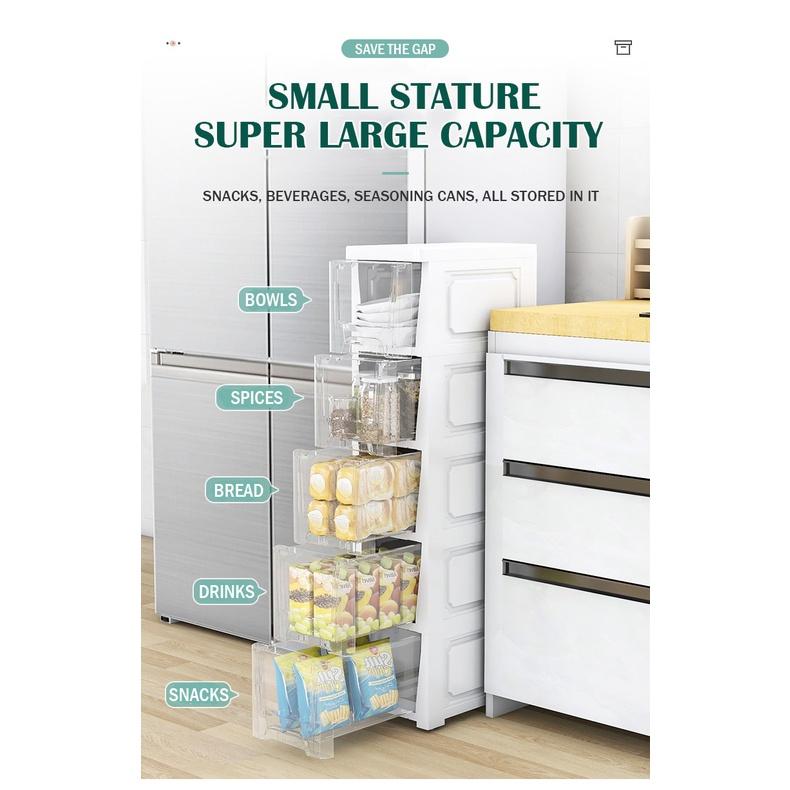 18/30cm Movable Slim Drawer Rack