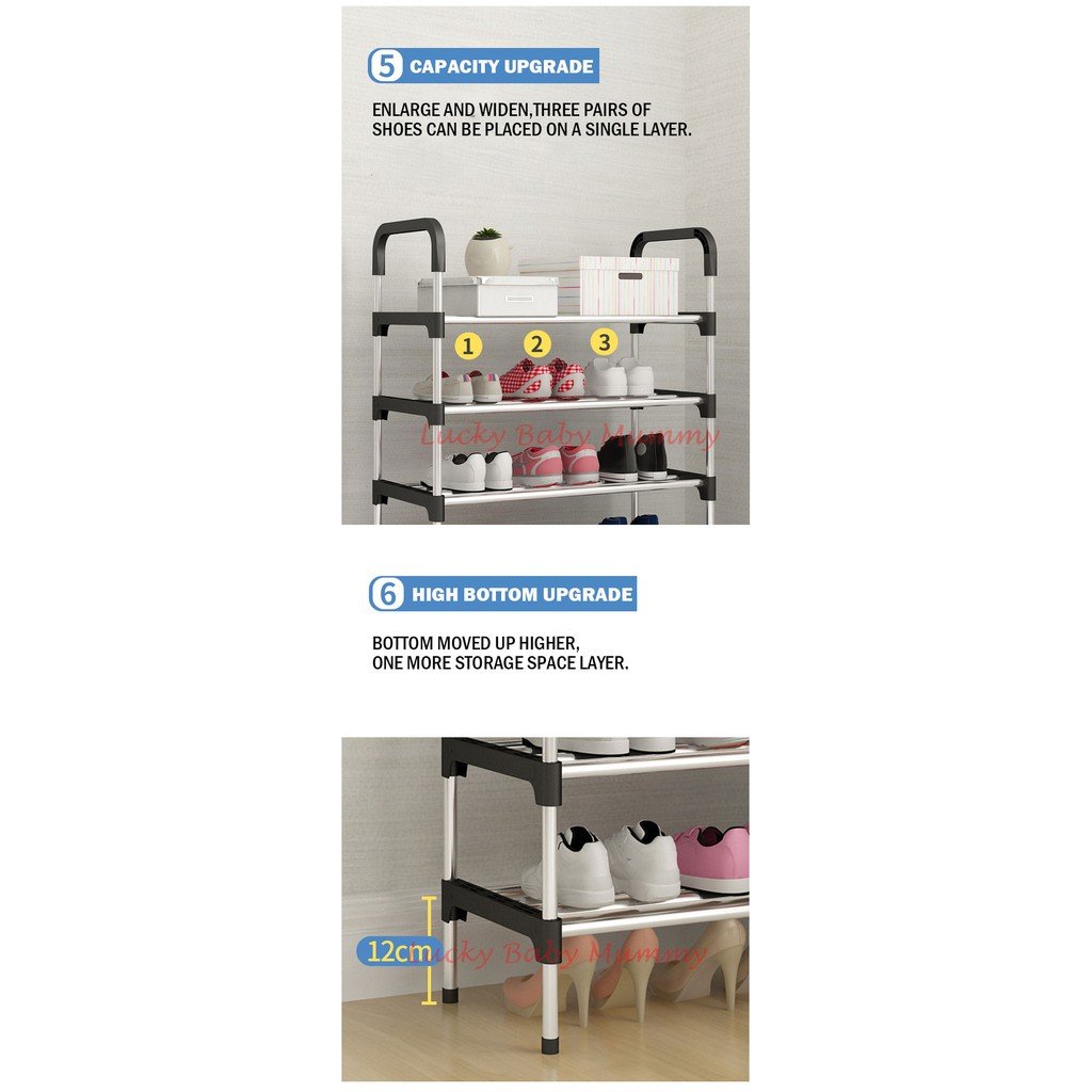 4 Tier / 5 Tier / 6 Tier TITAN Steel Shoe Rack