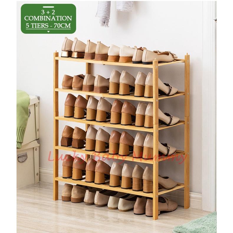 Stackable Bamboo Shoes Rack