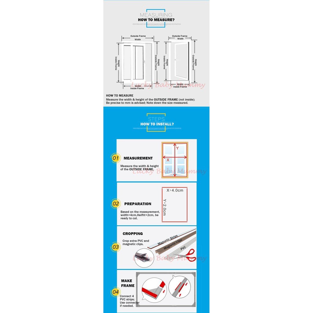 DIY Magnetic Mosquito / Insect Screen Kit