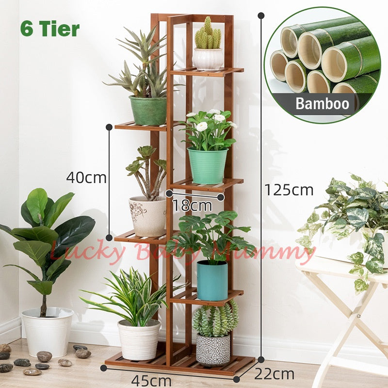 【Type B】Multi Layer Tier Bamboo Plant Rack