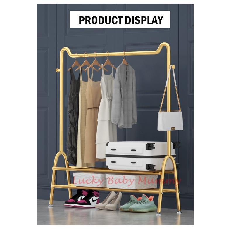 Golden standing clothes rack/ Floor Clothes Hanger/ Rack with Cat Ear Design