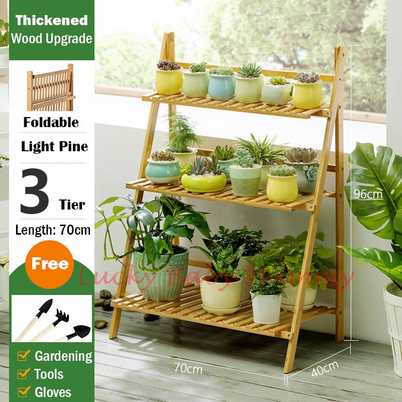 【Type B】Multi Layer Tier Bamboo Plant Rack