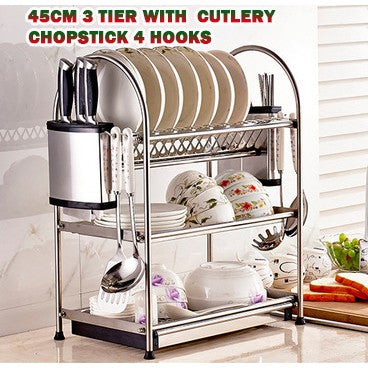 SUS 304 Stainless Steel Dish Rack Kitchen Rack