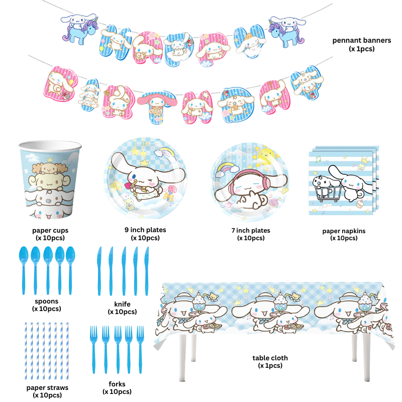 Cinnamoroll Party Supplies SET