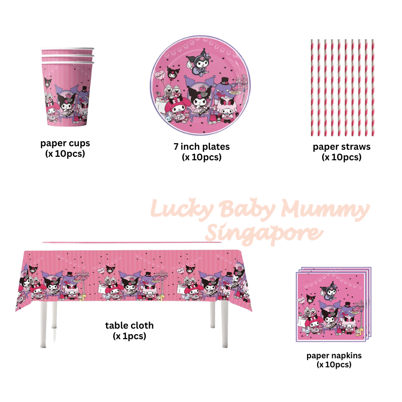 Kuromi Party Supplies Set