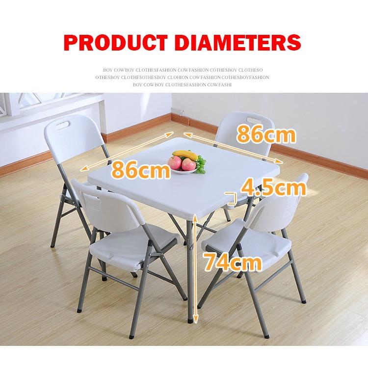 【86x86】Foldable Utility Square Table Chair / Dining Table