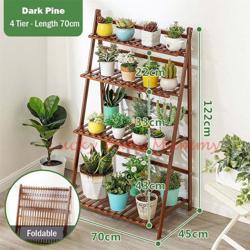 【Type B】Multi Layer Tier Bamboo Plant Rack