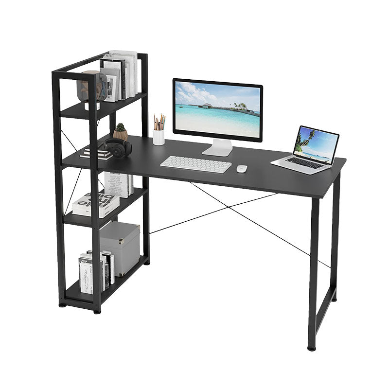 H - Shape Table Computer Tables with Bookshelf