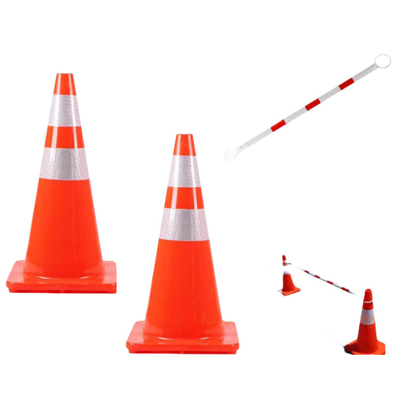 70cm PVC Traffic Cone/ Retractable 2.2 Meter Traffic Cone Bar