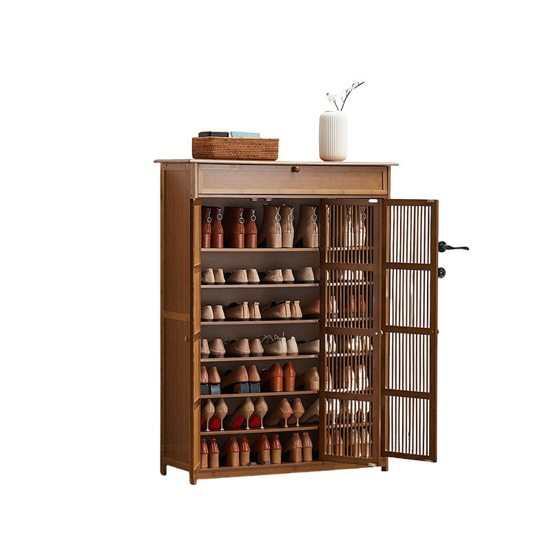 Anti-Odor Bamboo Minimalist Shoe Cabinet