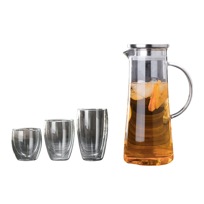 Double Wall Cup with Transparent Grass Water Jar