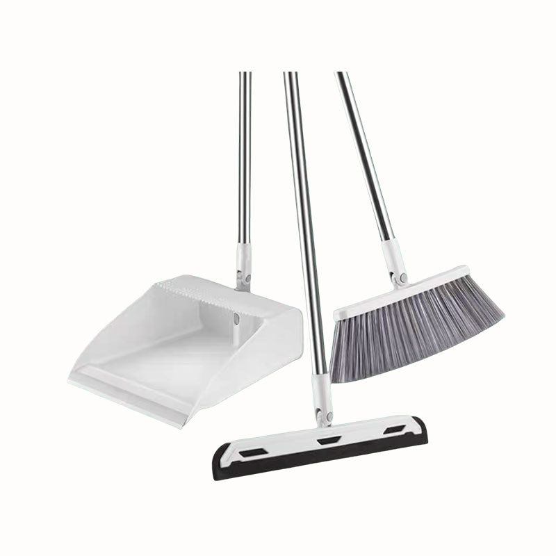 Minimalist Standing Rotatable Adjustable Broom and Dustpan Set Tools