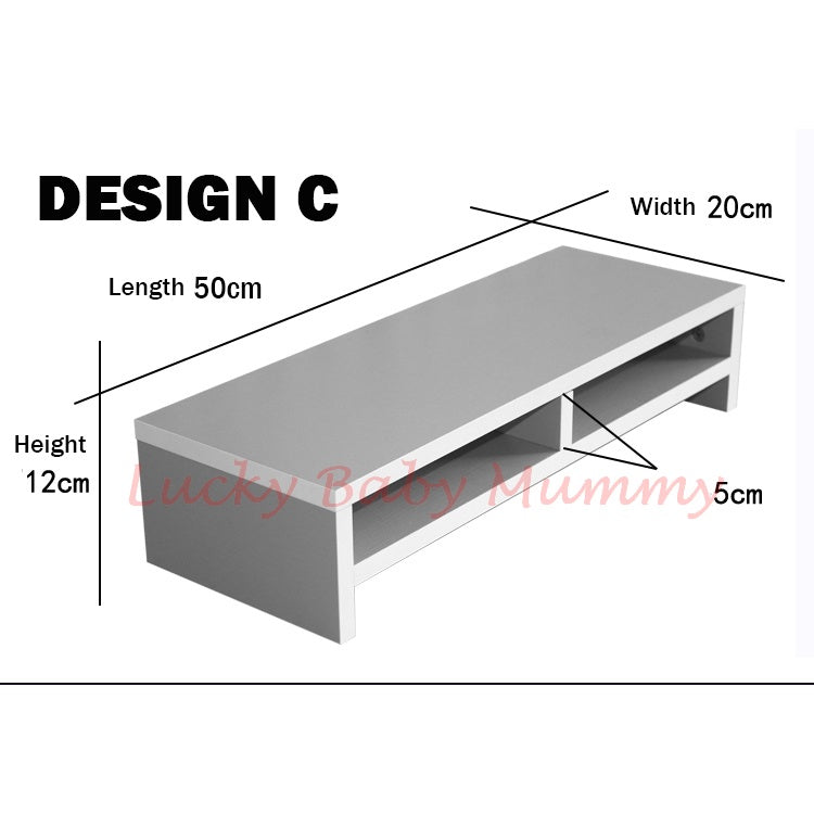 Wooden Monitor Stand Rack