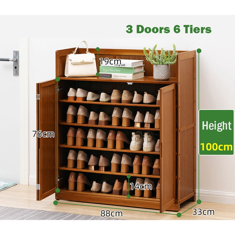 Bamboo Shoe Cabinet