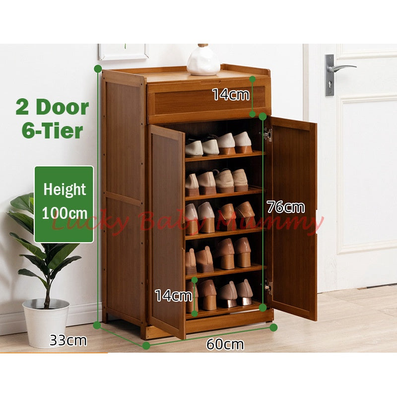 Bamboo Shoe Cabinet