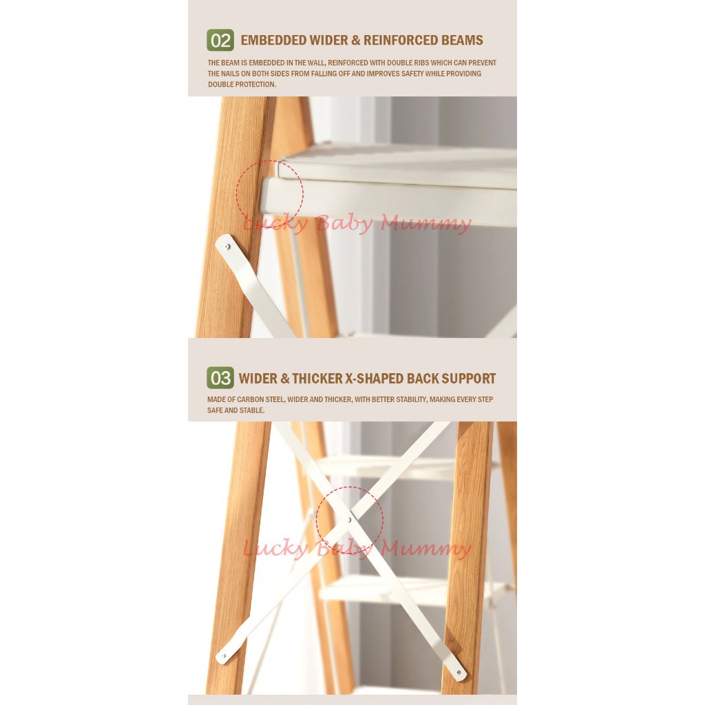 White Spruce Aluminium Step Ladder - 3/4/5 Steps