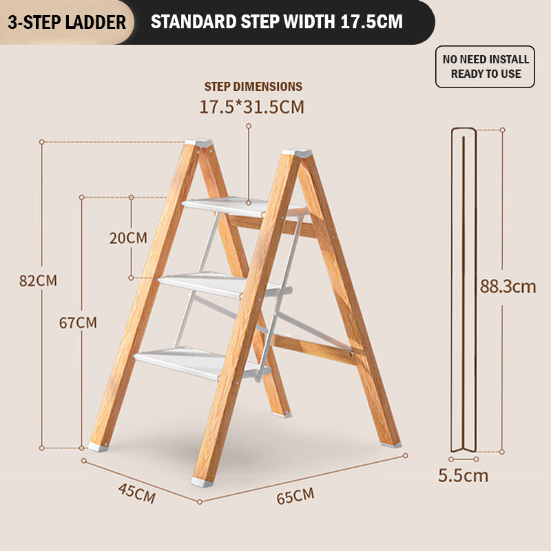 White Spruce Aluminium Step Ladder - 3/4/5 Steps