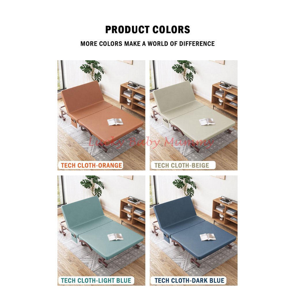 PU Tech Cloth Foldable Sofabed