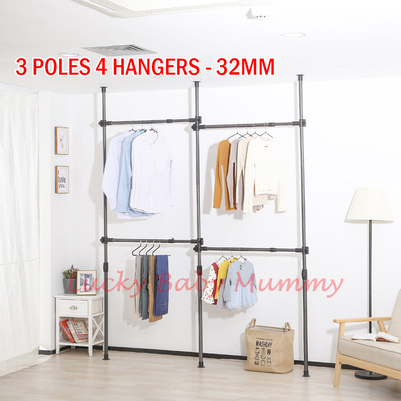 32mm Korean Standing Clothes Rack