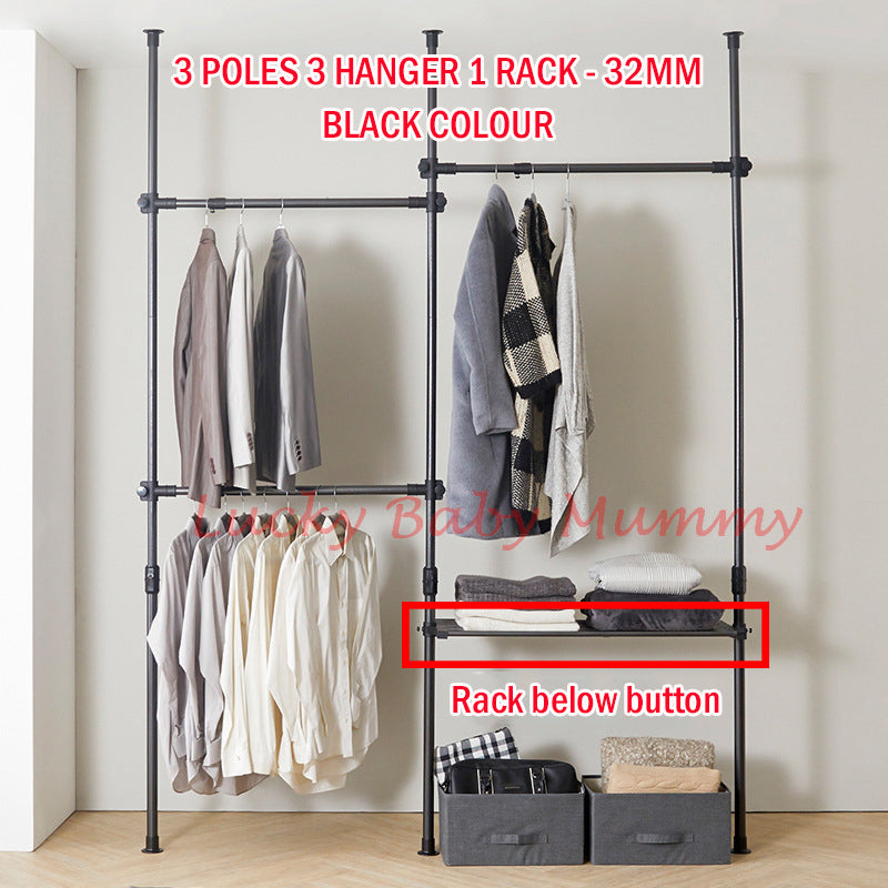 32mm Korean Standing Clothes Rack