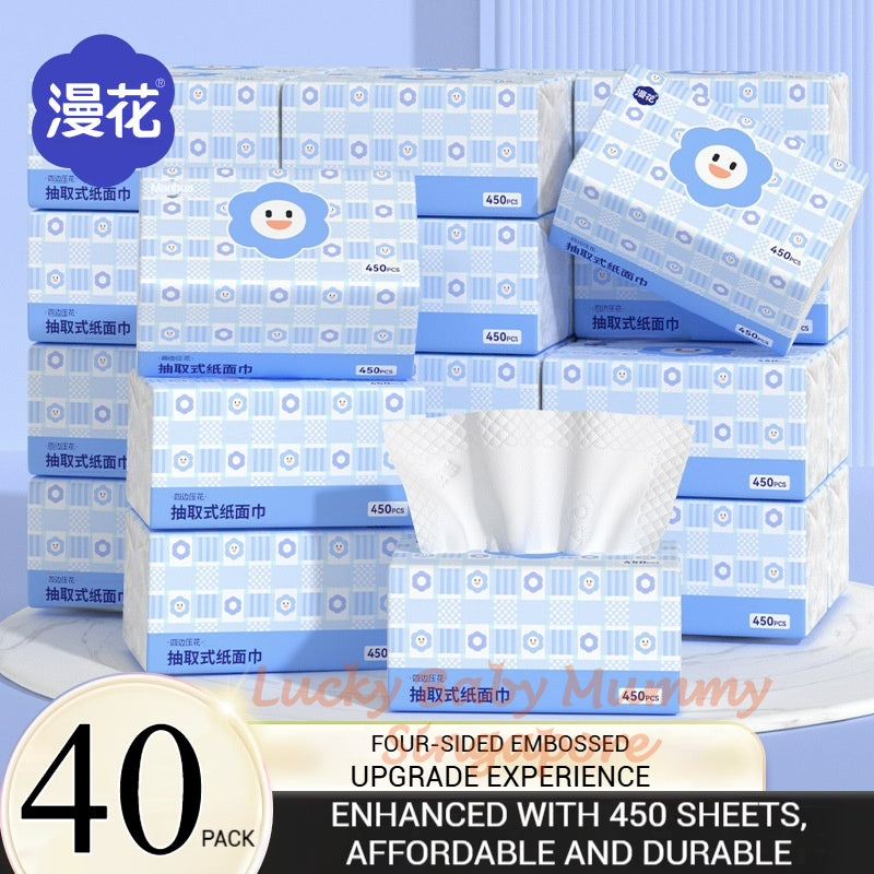 【20 Packs/Box】ManHua 5-Ply 450 Sheets Drawing Tissue/ Soft Tissue Paper / Home Essential
