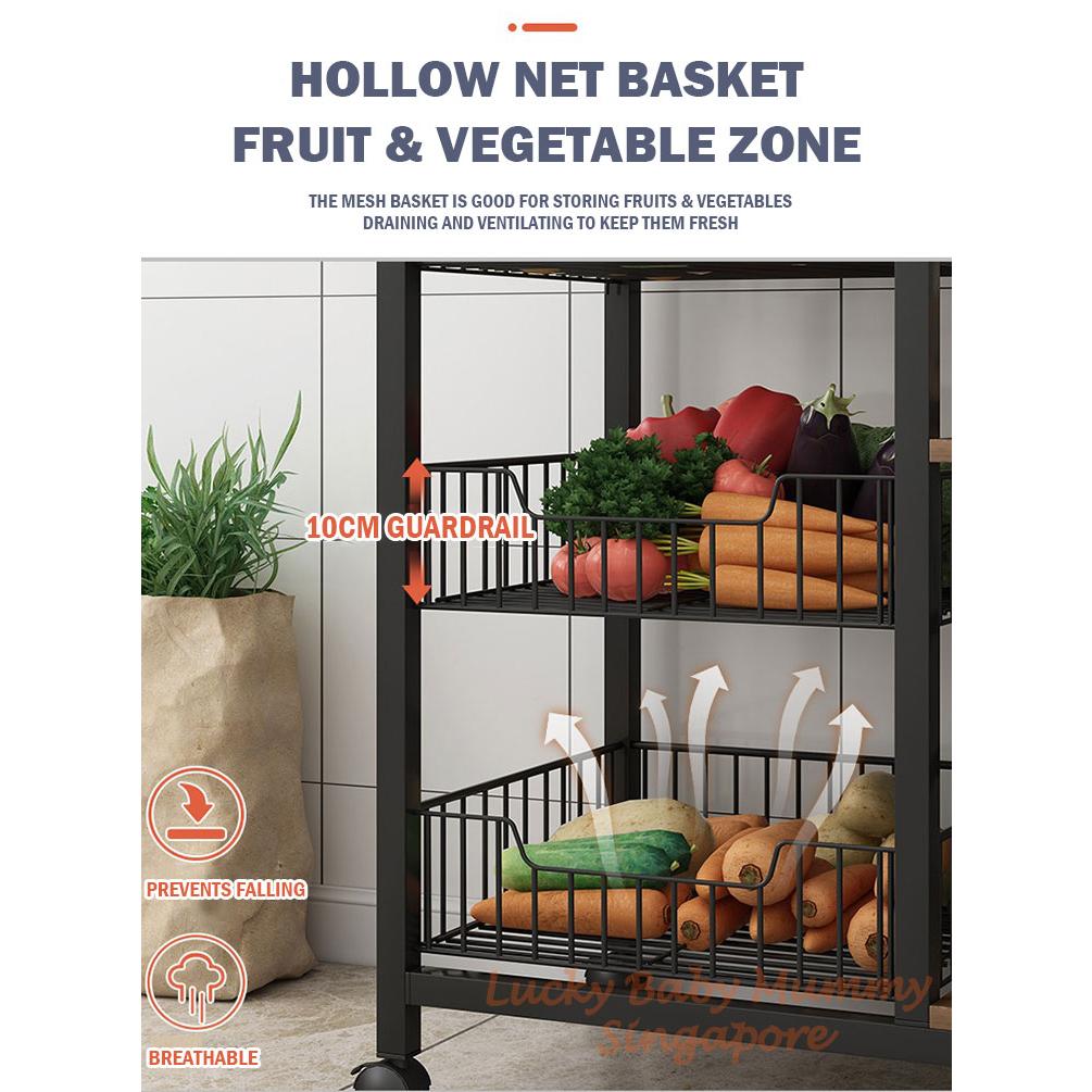 Kitchen Rack with Basket