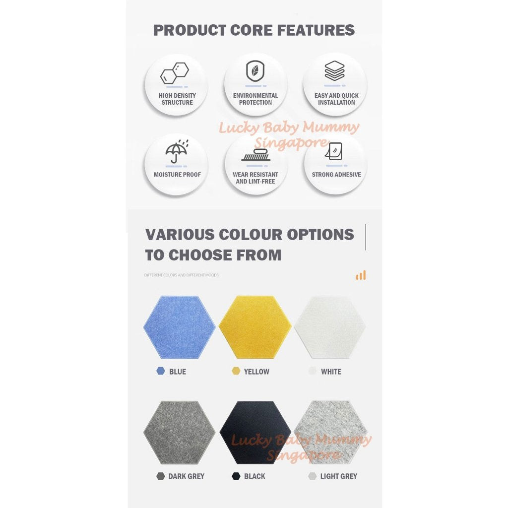 Self-adhesive Hexagon Soundproof Stickers