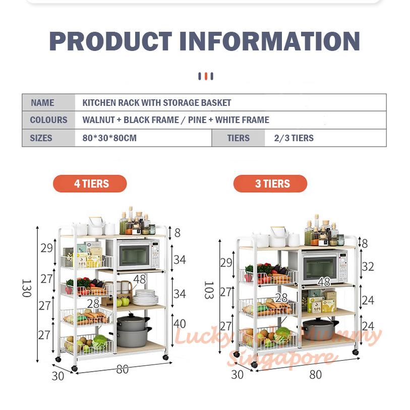 Kitchen Rack with Basket