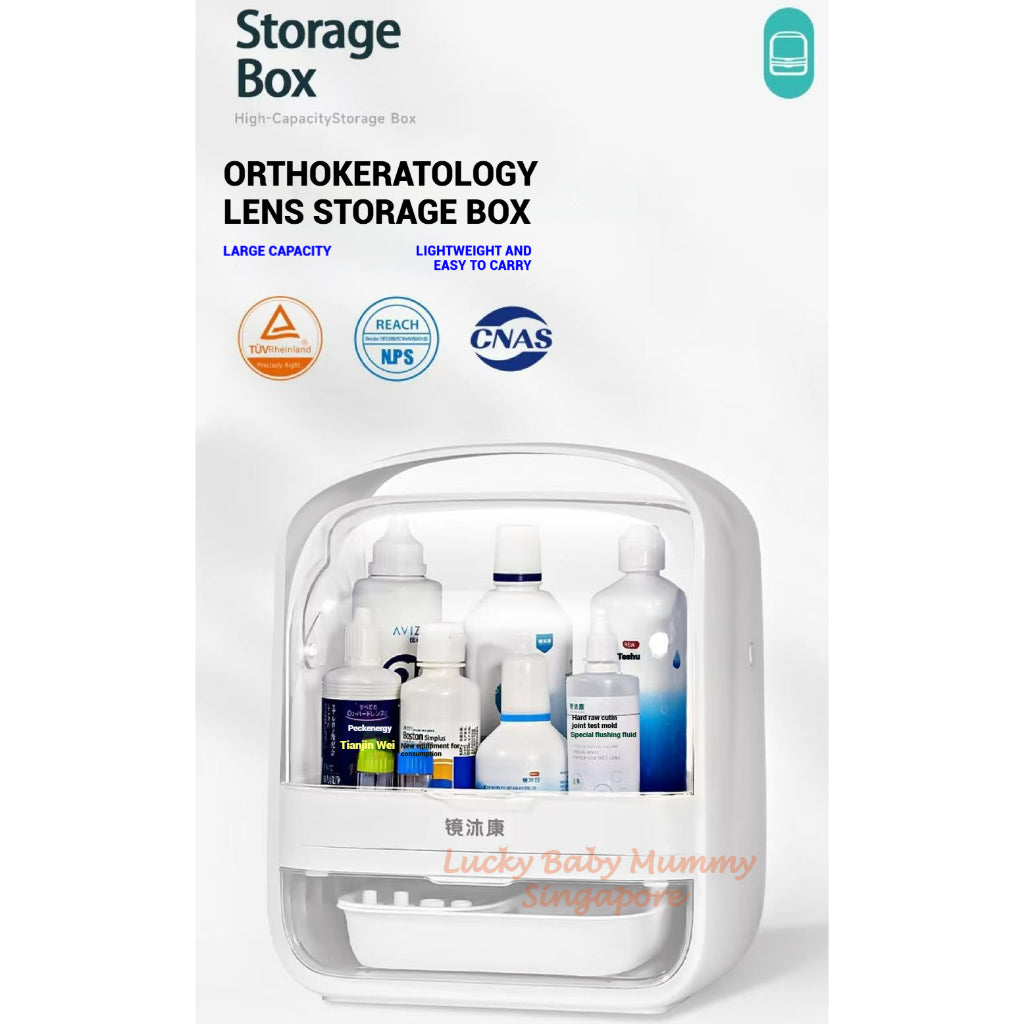 Orthokeratology Lens Storage Box/RGP Glasses & Hard Lenses Multilayer Storage Organizer
