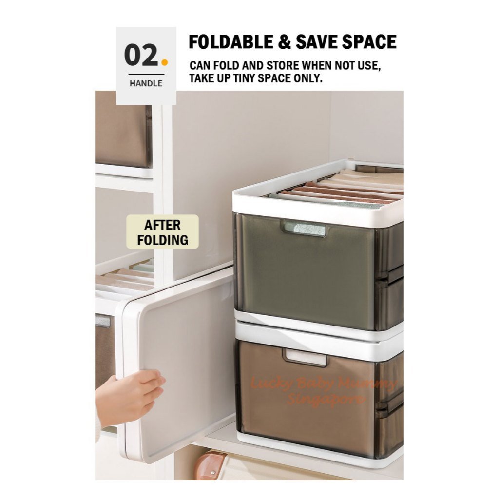 Stackable Pull-Out Storage Box with Removable Divider