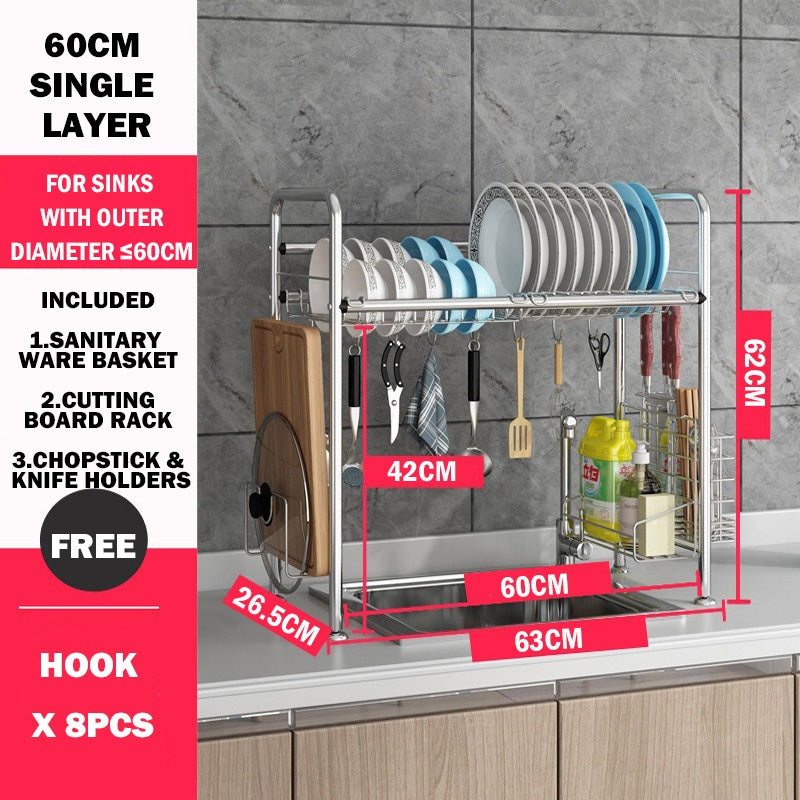 Single Layer Sink Dish Drying Rack