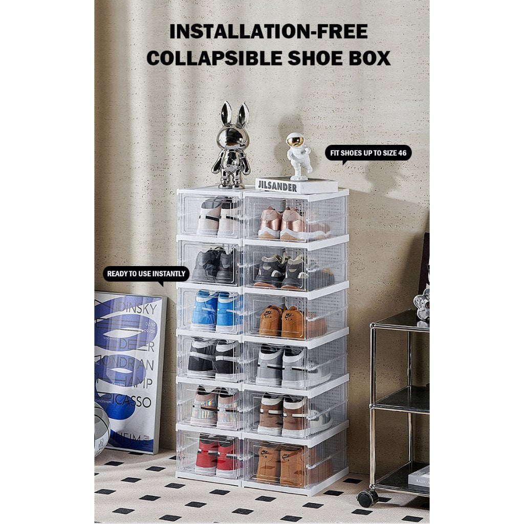 Foldable Transparent Shoe Rack