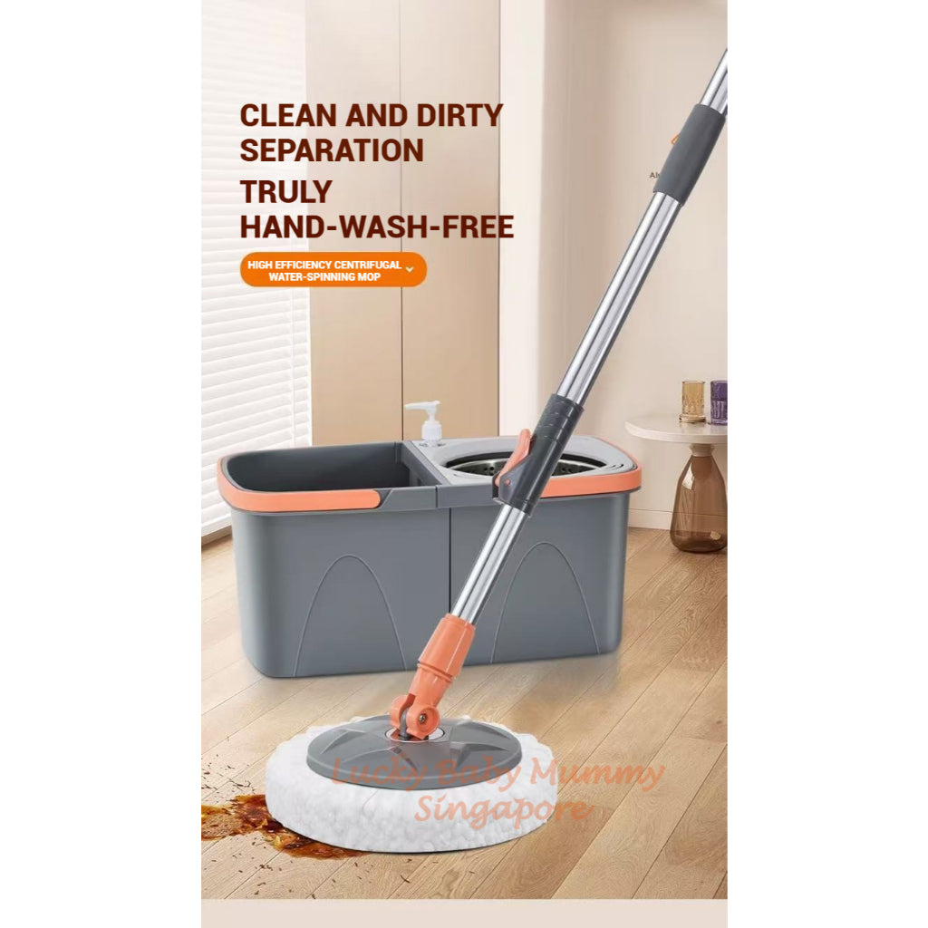 Detachable Spin Mop Set / Clean Dirty Split Water Spin Mop