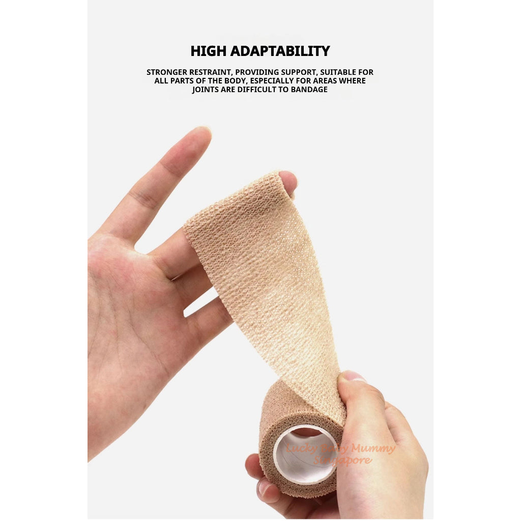 12 rolls Self-Adhesive Elastic Bandage Wrap/Waterproof Breathable Injury Tape for outdoor sports