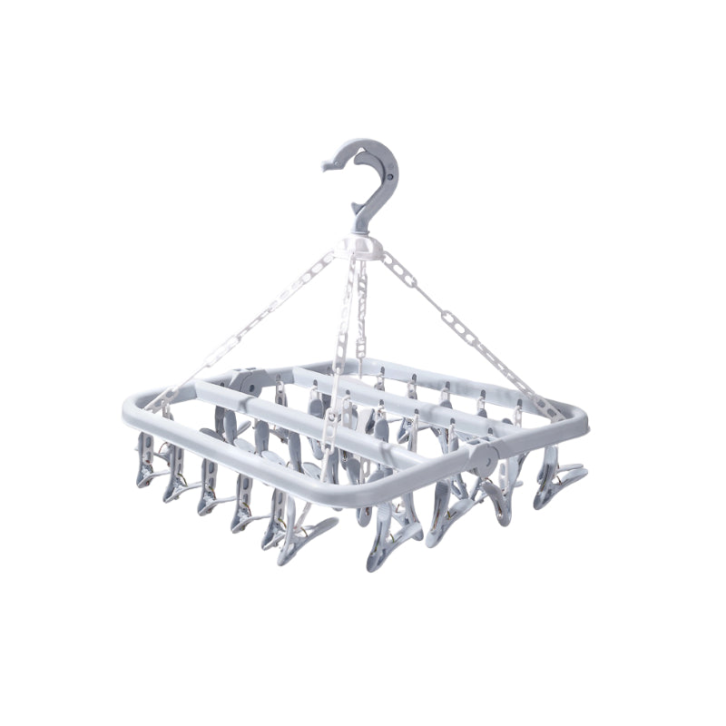 32 Clips Foldable Windproof Plastic Rack