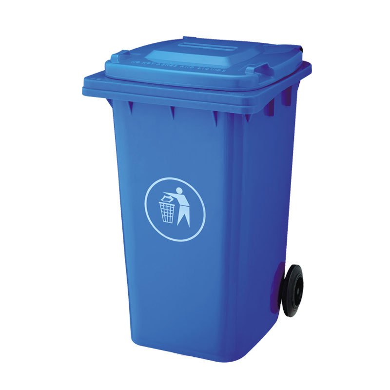 Large Outdoor Trash Bin with Wheels/100L,120L Dustbin for Waste Sorting, Recycling,Commercial Use